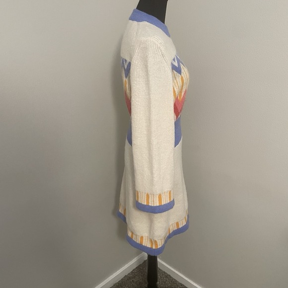 FRENCH CONNECTION Sz L Neya Fairisle Sweater Dress Wool, Alpaca, etc Fuzzy - Picture 8 of 11